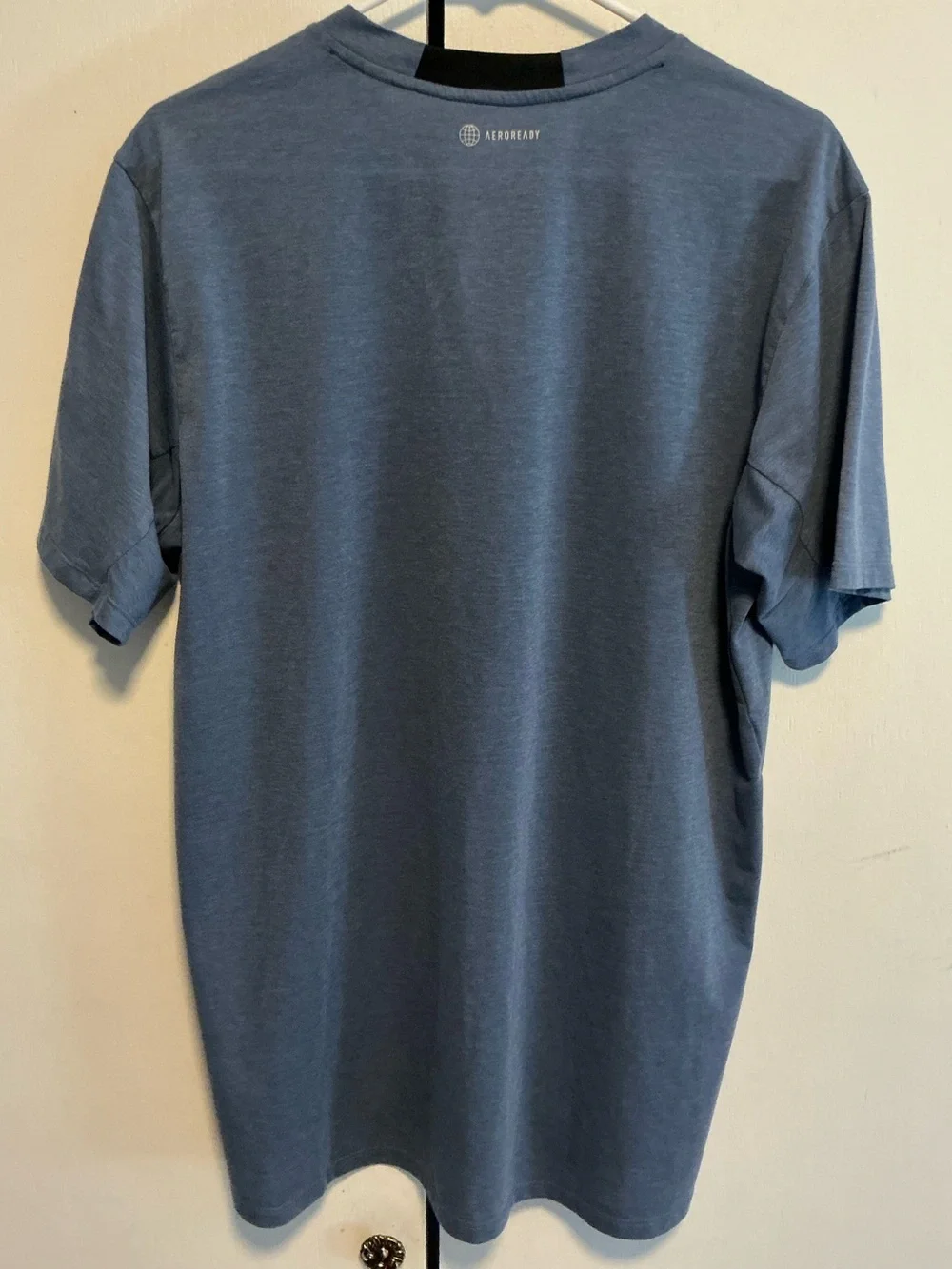 adidas Men's Heather Slate Blue Athletic Crewneck Tee